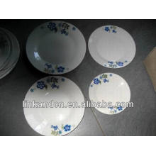 Ensembles de dîner en céramique Haonai brésil en céramique, ensemble de vaisselle blanc